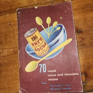Frye Cocoa Recipe Book with Brown and Blue Design
